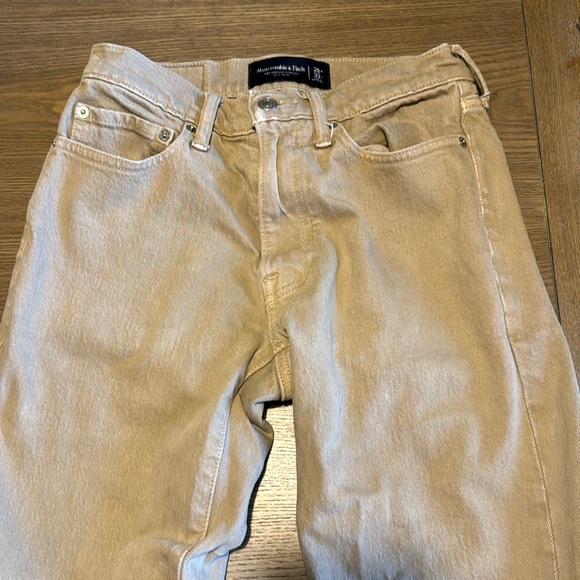 Abercrombie & fitch tan Jeans 28W 32 L vintage stretch fit - Picture 1 of 3